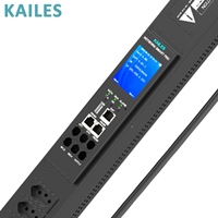 KAILES(KLS) K55 ZA Série PDU gérée intelligente 32A 200-240VAC 24 prises NBR + Interface réseau d'instruments entièrement intelligente