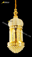 Lustre en cristal K9 de style oriental moderne, haute qualité, doré, musulman, lustre traditionnel musulman
