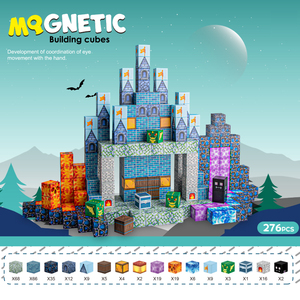 <span class=keywords><strong>Bloques</strong></span> de Construcción Magnéticos Lucky Toys, Juego de Cubos Magnéticos, Rompecabezas, Tema de Castillo, 276 Piezas - Product Image 3