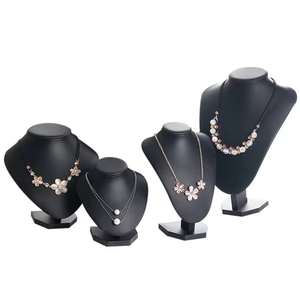 ขาตั้งโชว์เครื่องประดับแบบปรับขนาดได้หลายขนาด ทำจากเรซิ่นและกำมะหยี่ไมโครไฟเบอร์ สำหรับโชว์สร้อยคอ - Product Image 4