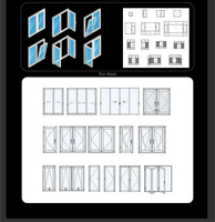 Porte extérieure à battant en aluminium de haute qualité, portes françaises, portes battantes pour buanderie, personnalisation possible