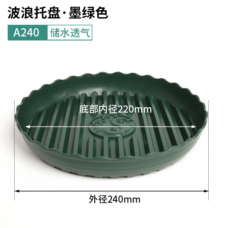 Lucky Tray 240, Inner Diameter 22cm [Dark Green]