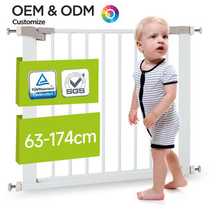 Porte de sécurité <span class=keywords><strong>extensible</strong></span> Choc Chick pour escaliers Tube en acier comprend des tasses murales clôture de protection de porte porte porte porte de sécurité pour enfants - Product Image 2