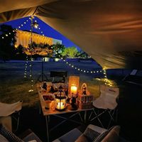 Lampu String Globe Tahan Air Lampu Peri Berkelap-kelip untuk Dekorasi Dalam & Luar Ruangan, Kamar Tidur, Pernikahan, Natal, Berkemah