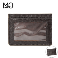 Portefeuille de permis de conduire MO PU tendance, porte-cartes, porte-monnaie, pince à cartes de crédit et professionnelles, ultra-mince 9,3 mm, étui à cartes en cuir pleine fleur