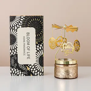 INS Home Fragrance Soy Wax Candle in Modern Geometric Bubble Shape Handcrafted Glass with Aroma for Father's Day Gifts