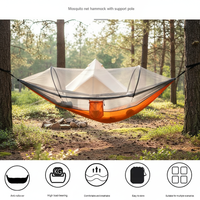 Zomer tent met één slaapkamer en muskietennet voor buiten |   Opvouwbare nylon campinghangmat |   Draagbare anti-muggentent 2000-3000mm