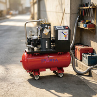 Compresseur d'air mobile portable 8 bars 4,5 kW 7,5 kW avec roues pour la pulvérisation de peinture