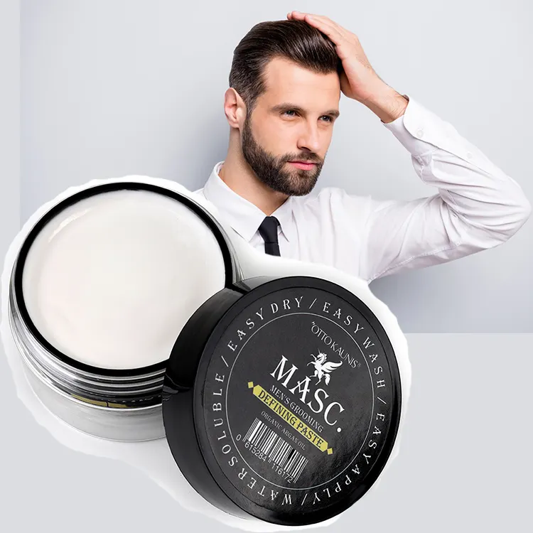 OEM Private Label Strong Hold Edge Control Hair Pomade Wax Gel Salon Styling Matte Shape Paste for Men