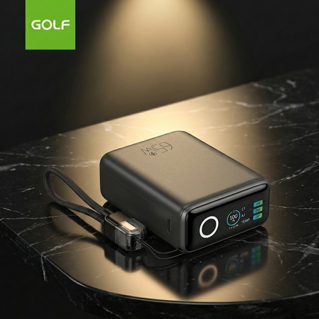 PD 65W Fast Charging Wholesale Power Station Big Capacity O E M Universal TFT Display Universal 20000mAh Power Bank With Cable