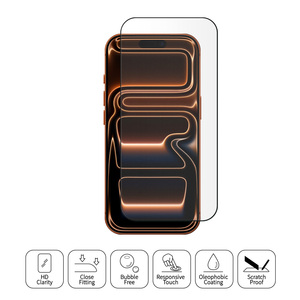 Protector de Pantalla de Vidrio Templado <span class=keywords><strong>3</strong></span> en 1 con Nueva Tecnología 3A Anti-Reflejos, Anti-Reflejos de Luz y Anti-Huellas para iPhone 14 15 16 17 - Product Image 2