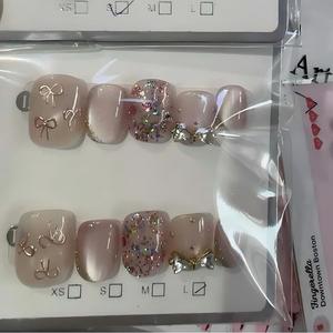 <span class=keywords><strong>Uñas</strong></span> Postizas de Longitud Media, Diseño Aleatorio, 10 Piezas/Juego, <span class=keywords><strong>Uñas</strong></span> Postizas con Efecto Ojo de Gato, <span class=keywords><strong>Elegantes</strong></span> <span class=keywords><strong>para</strong></span> Bodas - Product Image 4