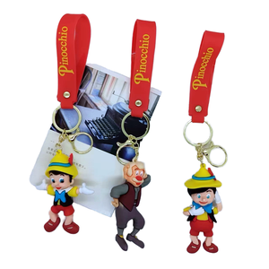 Porte-clés décapsuleur en caoutchouc écologique et durable, personnages de dessins animés créatifs Pinocchio, cadeaux de Noël et d'anniversaire - Product Image 1