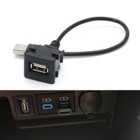 Prise de chargeur de voiture Port USB pour Toyota PVC Jacket Flush Mount Cable Compatible Tundra Land Cruiser Prado RAV4 Camry Corolla
