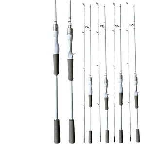 Lure Fishing Rod Carbon Fiber ML Type Medium Fast Action Bass Ocean Beach Fishing White Gun Handle Telescopic Rods - Product Image 1