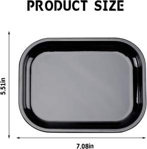 Plateaux roulants rectangulaires de petite taille de haute qualité en gros, plateau en étain pour servir de la nourriture, plateau roulant personnalisé à vendre - Product Image 5