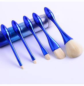 Kleine 5Pcs Makeup Brush Set Aangepaste Taille Stijl Zachte Set Nylon Haar Bevatten Pvc Verpakking - Product Image 1