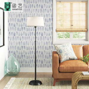 Carta da parati adesiva personalizzata semplice resistente all'acqua in vinile blu Pvc decorativo per la casa e carta da parati Stick - Product Image 4