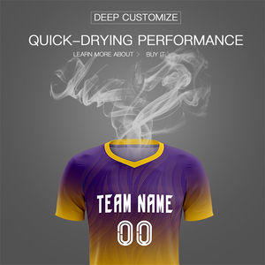 Tenues de football pour adultes personnalisées, impression numérique, maillot et short, 100% polyester, toutes saisons - Product Image 3