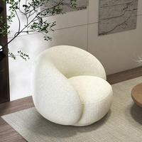 Canapé de sol design minimaliste moderne en laine d'agneau accoudoir à dossier haut canapé simple chaise meubles de salon