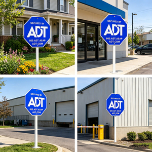 Panneau de signalisation routière réfléchissant personnalisé américain, sécurisé par ADT, avec piquet pour jardin - Product Image 5