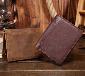 กระเป๋าสตางค์ AndoBag แบบสั้นสำหรับผู้ชาย หนังวัวแท้ สไตล์เรโทร แฟชั่นหนัง Crazy Horse - Product Image 5