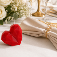Bougie parfumée en forme de cœur rouge avec boîte cadeau pour les cadeaux de mariage et les cadeaux de la Saint-Valentin