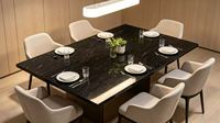 Dalle de marbre noir de luxe, marbre naturel brillant pour mur de fond de hall d'hôtel et comptoir