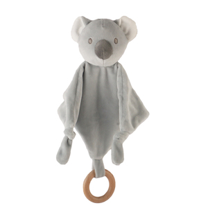 Paquete de 4 edredones de felpa de Koala, León, Panda, <span class=keywords><strong>mono</strong></span>, manta de seguridad para bebés, <span class=keywords><strong>mordedor</strong></span> de madera, anillos, juguetes relajantes para dormir, suave y ecológico - Product Image 3
