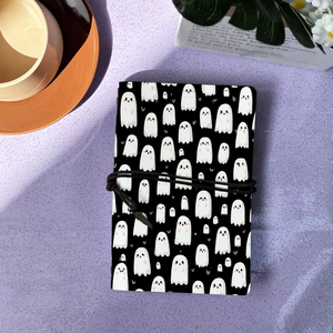 A6 Notepad perfetto per la matematica major prova <span class=keywords><strong>note</strong></span> e problema SetsCute fantasmi bianchi su sfondo nero Pattern sul c - Product Image 1