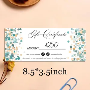 Modern Gift Card ADD YOUR LOGO Rose Pink Gold Certificate Gift Voucher