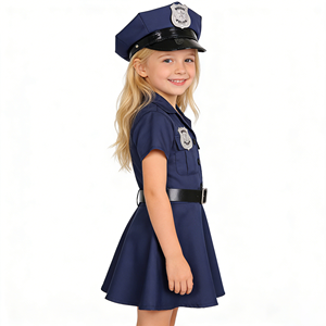 Costume Professionale per Bambini all'Ingrosso, Uniforme Blu con Accessori per Cosplay e <span class=keywords><strong>Halloween</strong></span> - Product Image 3