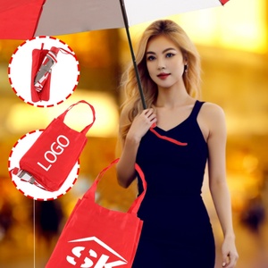 New Design Custom logo Color 3 Fold <b>Umbrella</b> Modern Novelty Portable Outdoor Travel School Bag <b>Umbrella</b> Vented New Style - Product Image 3