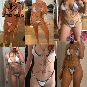 Trajes de Baño Bikini para Mujer, Bikini Personalizado con Logotipo Metálico, Traje de Baño 2024, Trajes de Baño de Diseñador para Mujer - Product Image 5