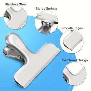 Clips de scellage en acier inoxydable pour sacs de chips, sacs alimentaires et snacks, anti-humidité, et clips de fixation pour billets de camping - Vente en gros - Product Image 3