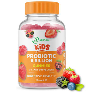 Wholesale <b>Kids</b> Probiotic Gummies with Prebiotics & <b>Vitamin</b> <b>C</b> Digestive & Immune Support HACCP Certified 60 Gummies/Bottle - Product Image 1