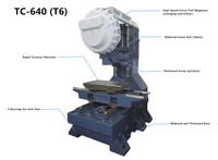Haute vitesse VMC640/V6 BT30 mini petit forage en métal taraudage cnc fraisage centre d'usinage