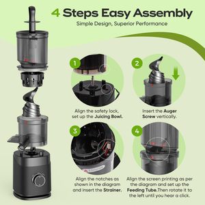 <span class=keywords><strong>Extracteur</strong></span> de <span class=keywords><strong>jus</strong></span> d'<span class=keywords><strong>orange</strong></span> à froid à grande goulotte d'alimentation 150W, haute performance, à mastication lente, facile à nettoyer, pour fruits entiers - Product Image 6