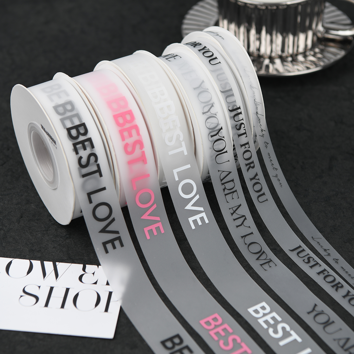 Best-Selling Translucent Floral Printed Ribbon for Gift Wrapping Personalized with Logo for Christmas Holidays and Weddings