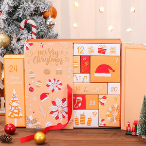 Cajas de papel personalizadas con impresión de embalaje Caja de regalo misteriosa de lujo Caja de calendario de Adviento de Navidad para niños - Product Image 1