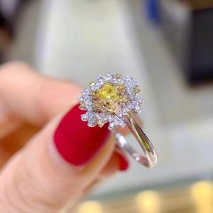 Nhẫn Kim Cương Tự Nhiên Thật 18K Nhẫn Vàng Nữ Cưới Nhẫn Kim Cương Bướm Thiết Kế Sống Động Nhẫn Vàng Hồng 18K - Product Image 3