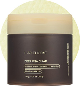 Nhãn hiệu riêng tự nhiên thuần chay làm trắng Hydrating 500,000ppm mặt pad sâu Vita <span class=keywords><strong>C</strong></span> miếng bông Vitamin <span class=keywords><strong>C</strong></span> miếng mự<span class=keywords><strong>c</strong></span> - Product Image 1