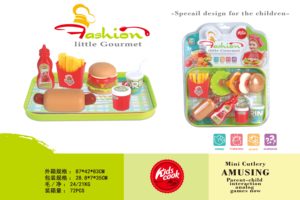 Juego de cocina de plástico en miniatura <span class=keywords><strong>para</strong></span> <span class=keywords><strong>niñas</strong></span>, juego de cocina de comida rápida, hamburguesa, barato, venta al por mayor - Product Image 6