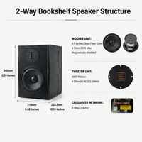 Nouveauté 2026 : Enceintes d'étagère Samtronic originales à audio haute résolution, avec woofer de 6,5 pouces, moniteur de studio amplifié /USB/