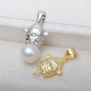 Pendentif Souris du Zodiaque en Argent S925 pour 9-14 ans, avec perle de rat et cheveux d'embryon, pour la création de bijoux DIY, composants de support vides, tendance - Product Image 2