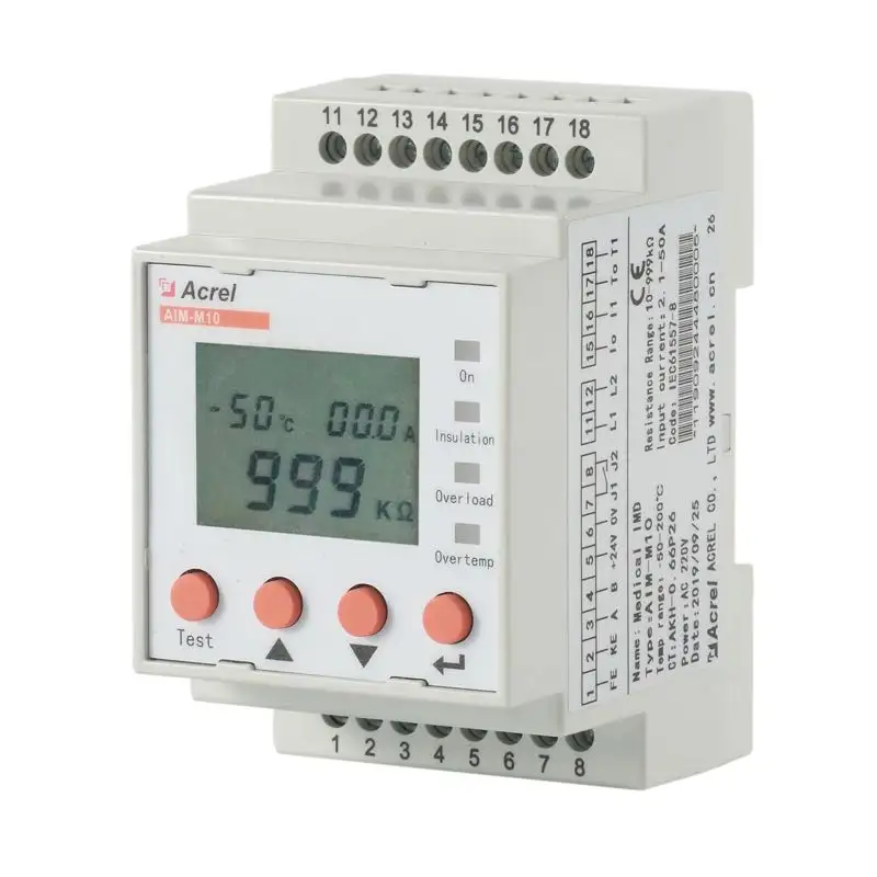 Hastane İzolasyon İzleme cihazı AIM-M10 ameliyathane için IEC 61557-8 onaylı