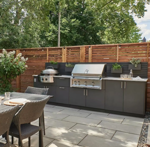 Baru kedatangan luar ruangan BBQ Gas panggang pulau kabinet dapur Pizza Oven pernis dicat villa Backsplash keran laci engsel geser - Product Image 5