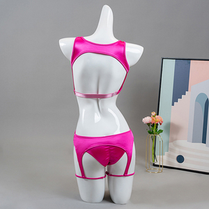 Prezzi di fabbrica materiale satinato donna Fitness Dance Training Clothes Ladies Sexy 3 pezzi Plus Size vita bassa Short Pole Dancewear - Product Image 3