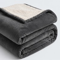 Plaid électrique en flanelle sherpa gris de luxe, personnalisé OEM, 50x60 pouces, avec contrôle numérique et protection contre la surchauffe, pour lit chaud