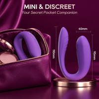 Vibrateur pour couples à télécommande, 10 modes de vibration, stimulation double portable, jouet pour adultes en silicone pour femmes et hommes, jeu intime